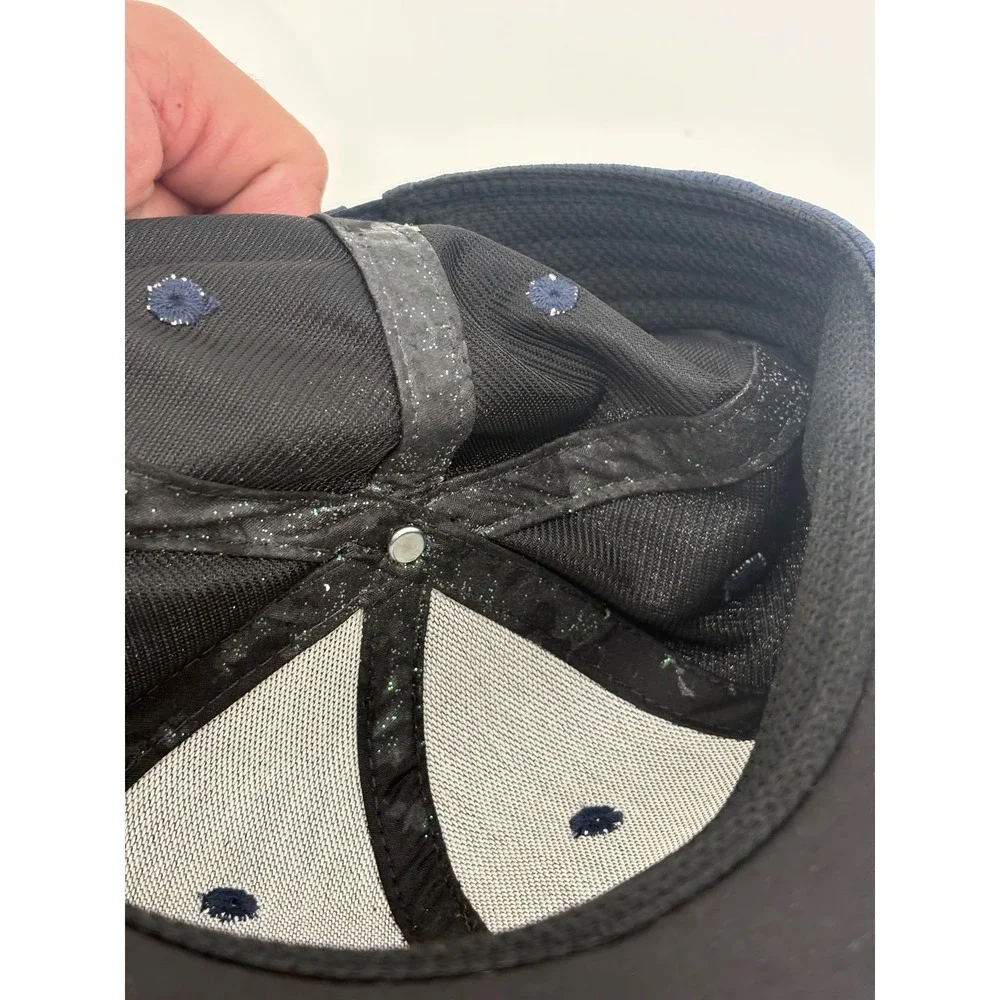 Team MLB Hat Youth OSFA Navy Blue Atlanta Braves Baseball Cap Adjustable‎ Mesh